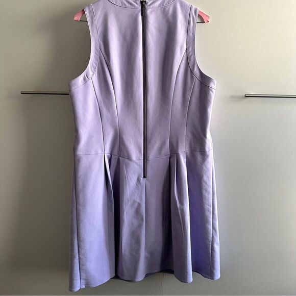 Nanette Lepore Lavender Purple Round Neck Mini Dress Size 14 Tea Time Wedding - Picture 4 of 14
